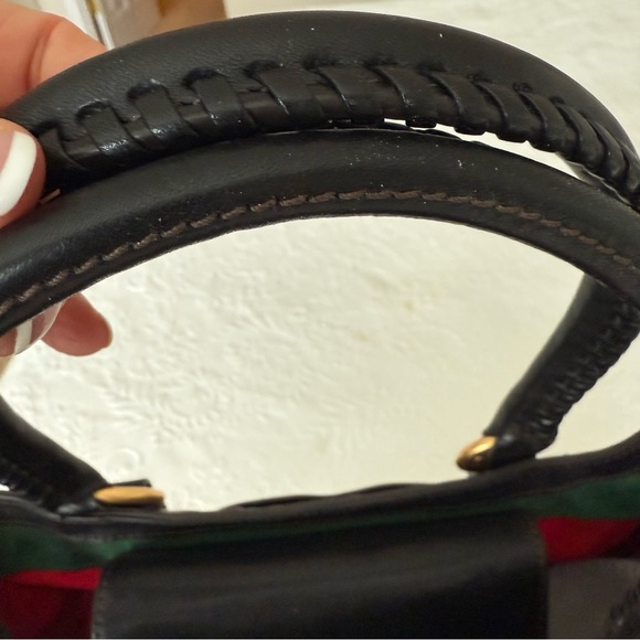 Dooney & Bourke RARE Florentine Black and Gold Leather Satchel Handbag - Picture 6 of 14